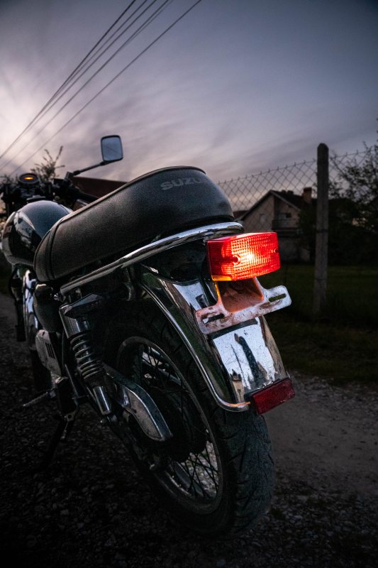 Last light, two wheels