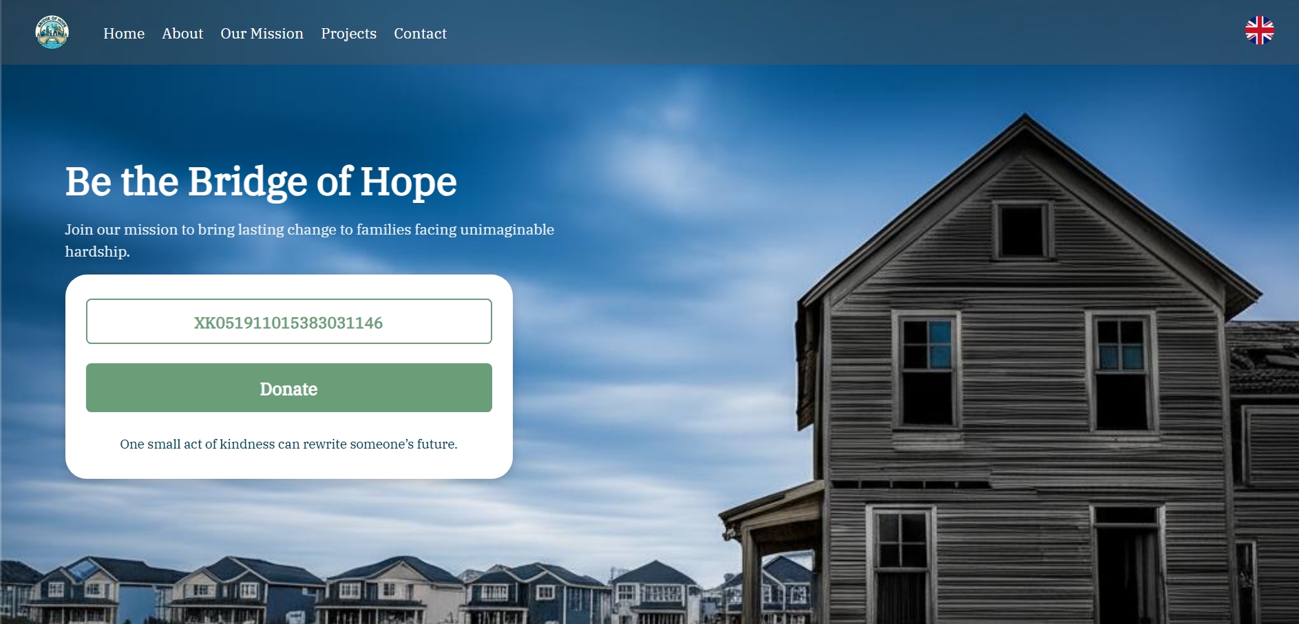 Bridge Of Hope website preview