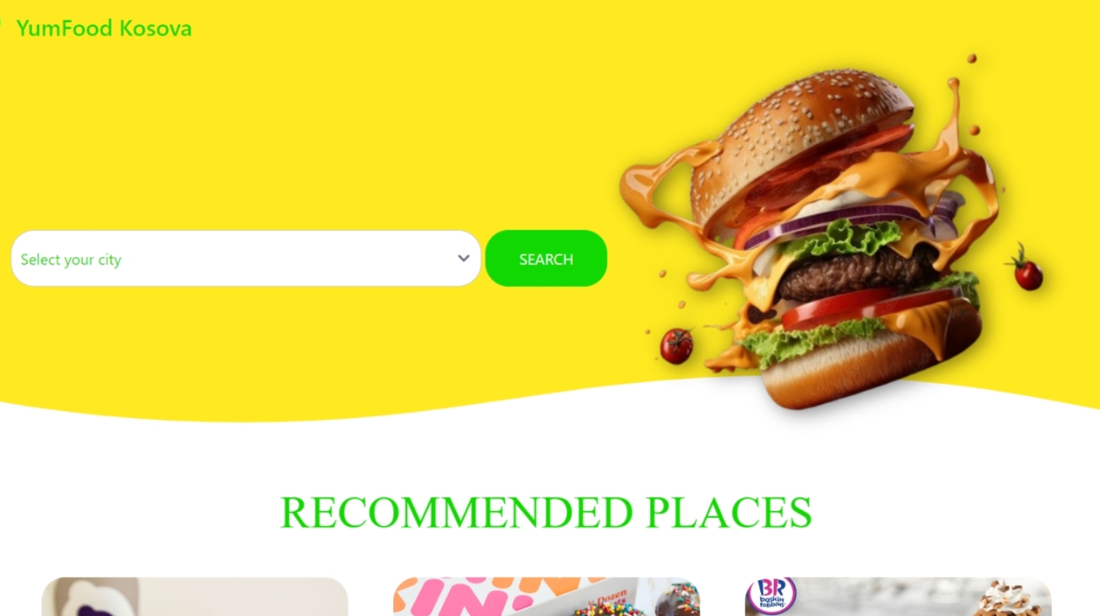 YumFood website preview